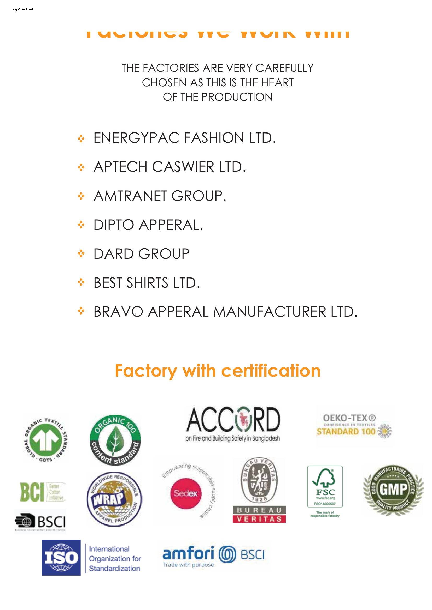 Royal Raiment Profile