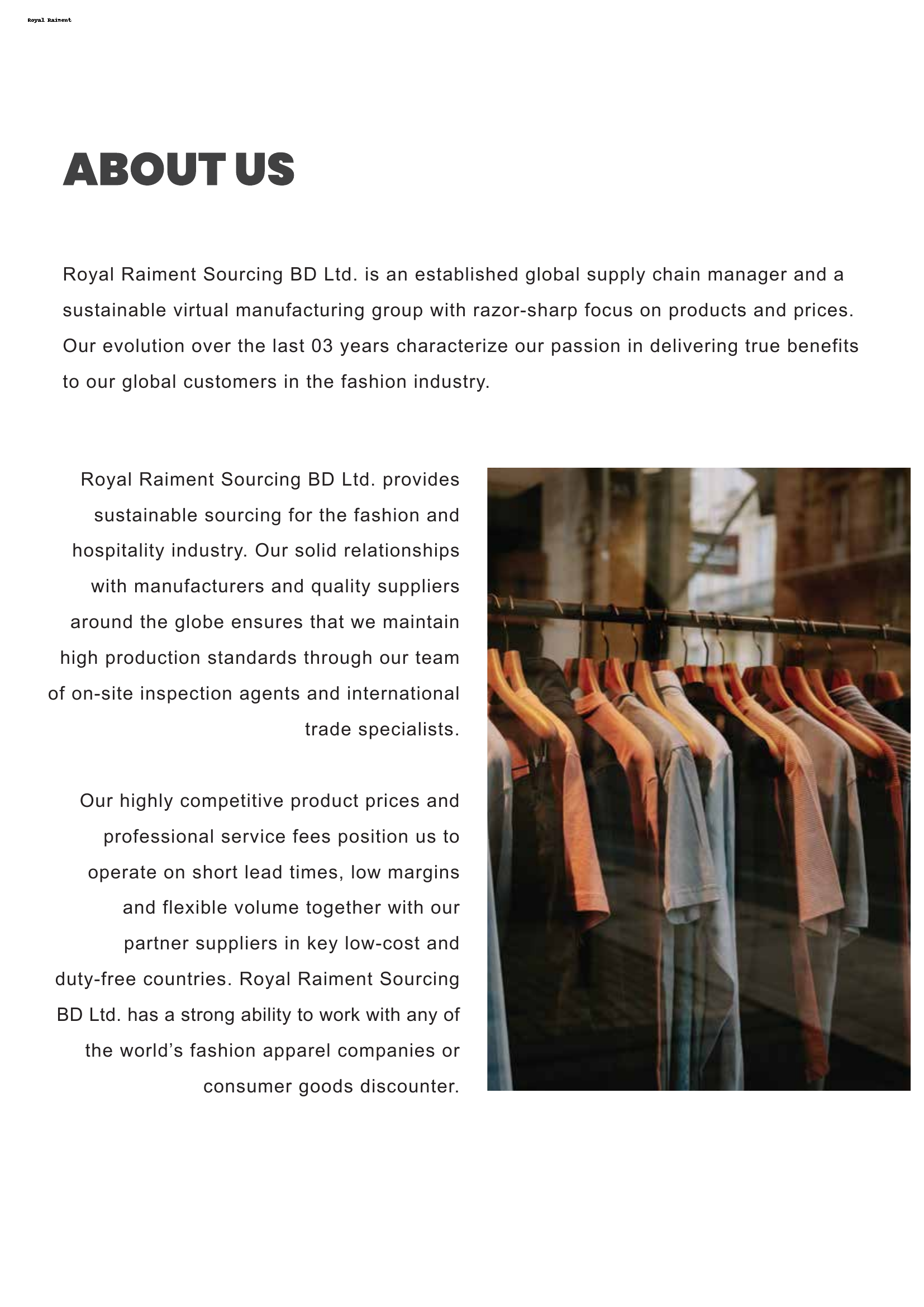 Royal Raiment Profile