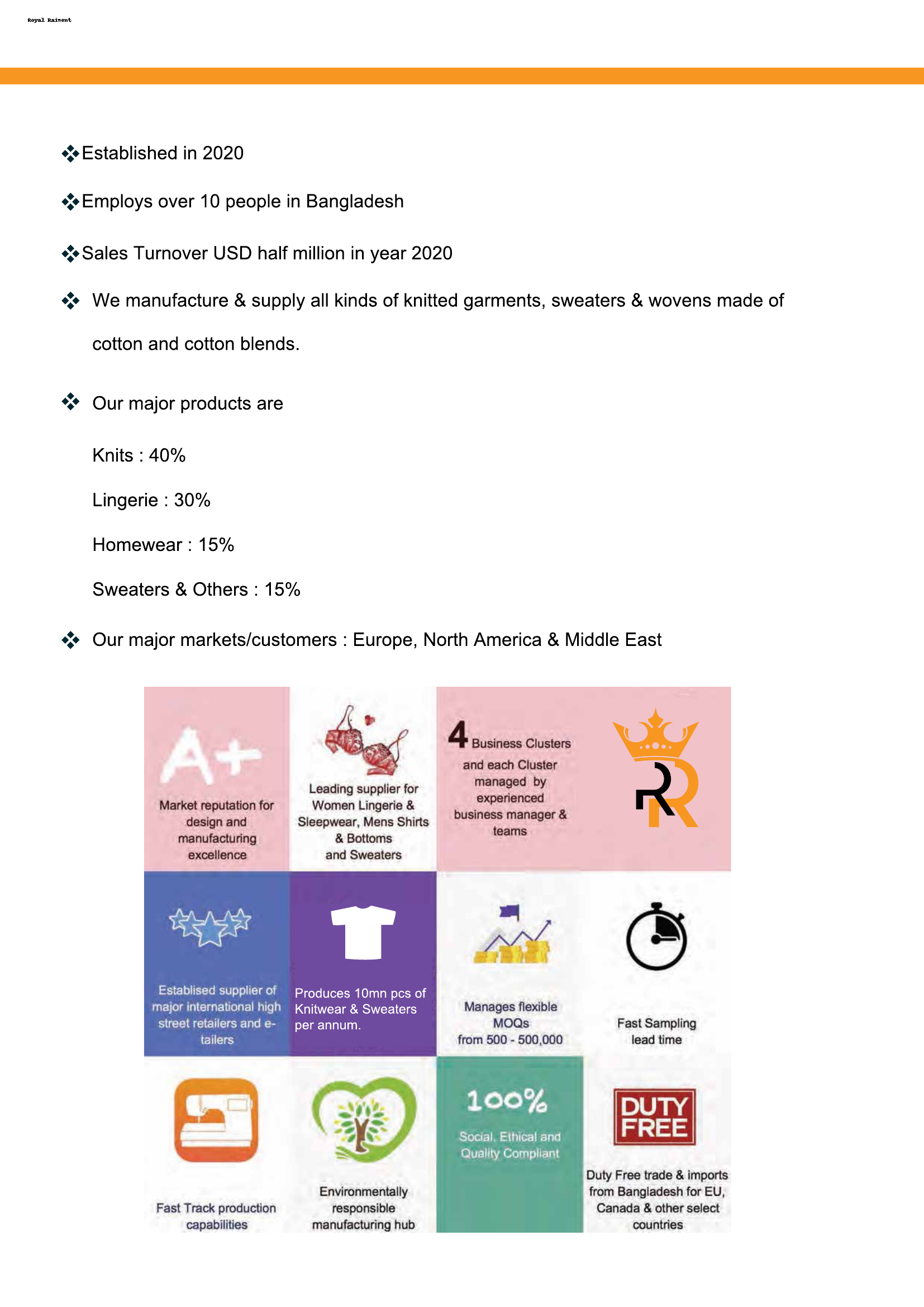 Royal Raiment Profile